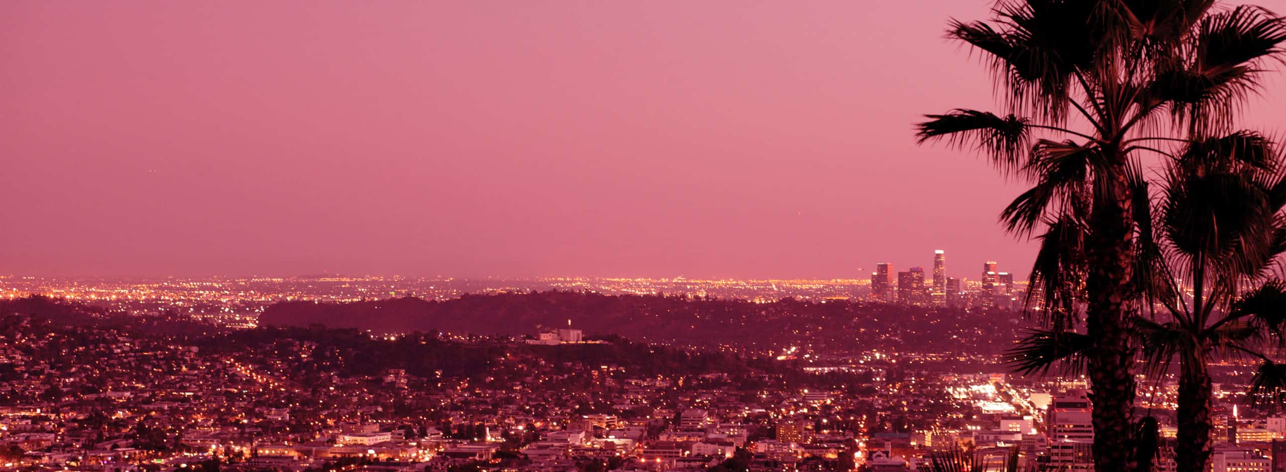 Los Angeles skyline at dusk