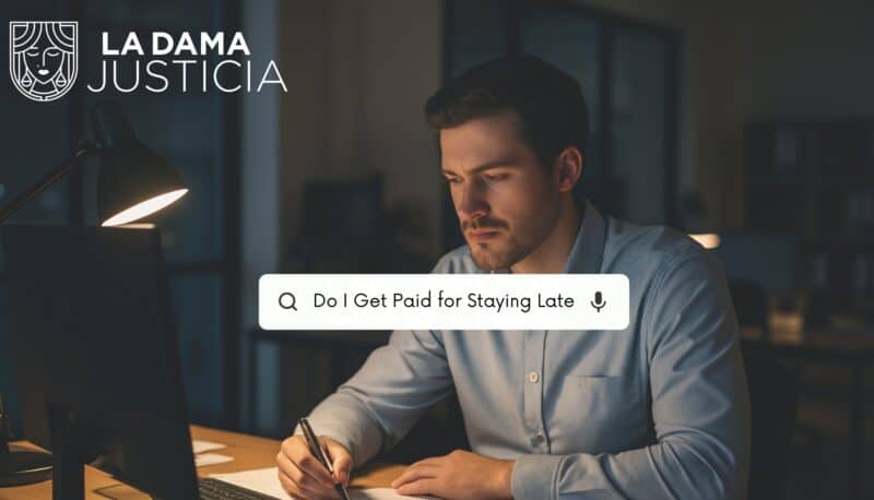 Man working late at desk